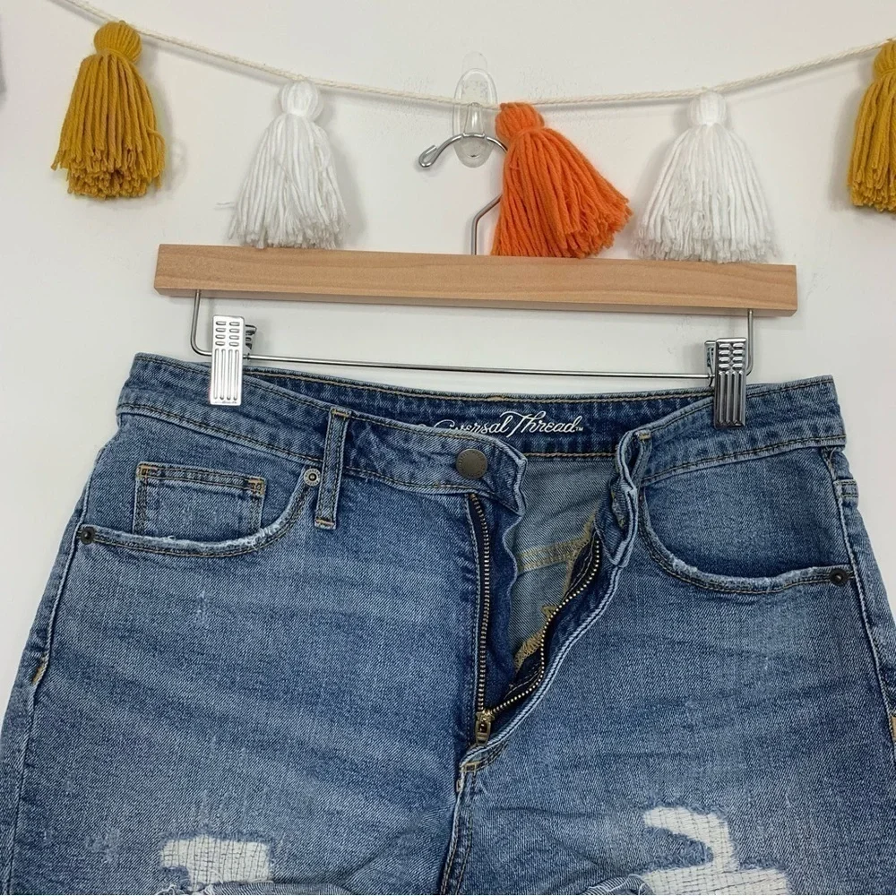 Universal Thread High Rise Shortie Jean Shorts Medium Wash Size 10